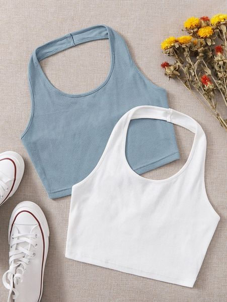 

2 pack halter 35ye#, White