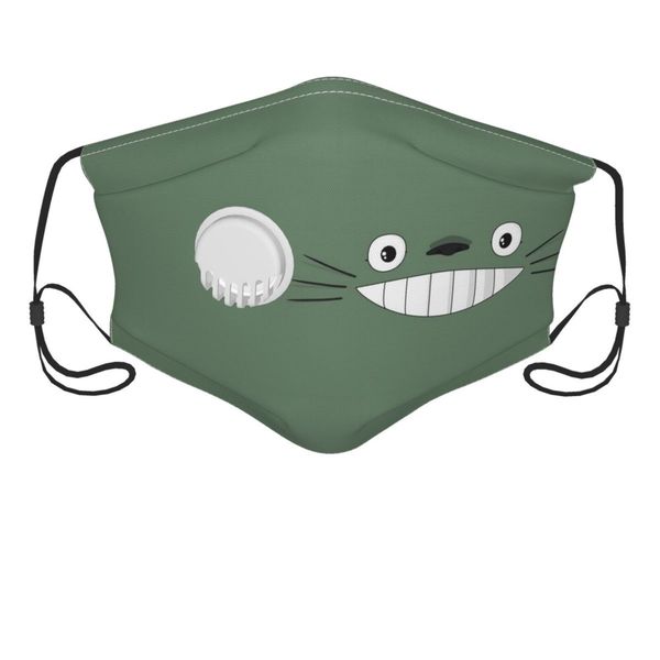 

new funny design tonari no totoro 2020 washed reused dust with a valve pm2.5 filter mask fashion face shield