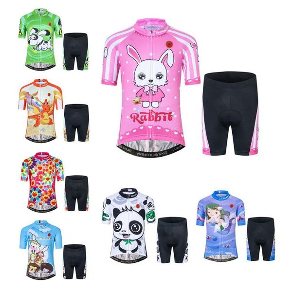 

summer kids cycling set bike jersey shorts suit children mountain mtb road bicycle clothes boys gilrs cycling jersey bottom, Black;blue