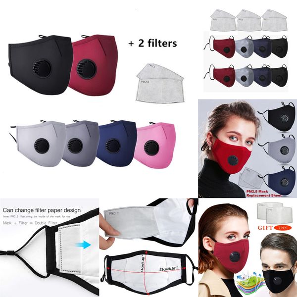 

factory40o1cotton anti pollution respirator reusable mask dust no0bwashable masks with 2pcs filter mouth muffle allergy/asth