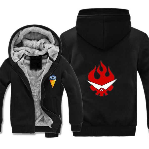 

anime gurren lagann jacket hoodie cotton winter thick zipper jacket anime cosplay costume hoodie jacket thicken winter coat, Black