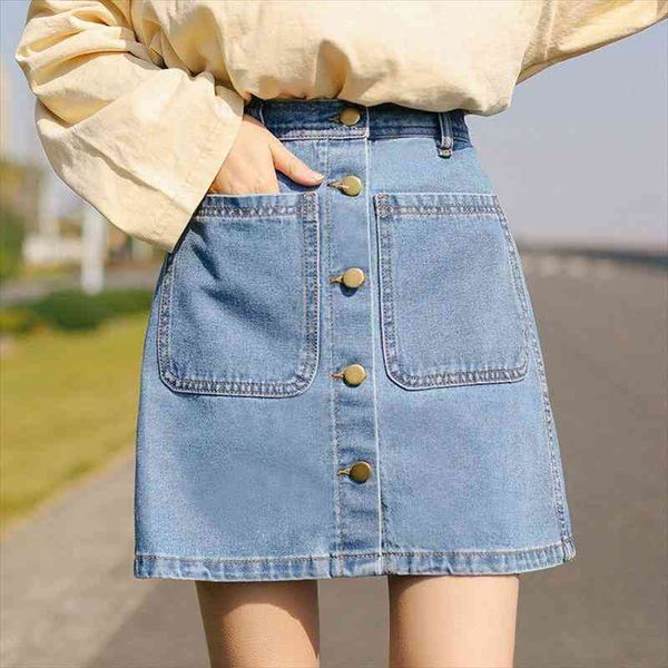 

women denim mini skirt fashion summer high waist korean black blue package hip jeans female harajuku plus size cotton