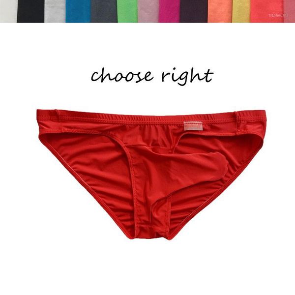 

men's elephant nose low waist triangle briefs ultra-thin ice three-dimensional men separated briefs elastic convex1, Black;white