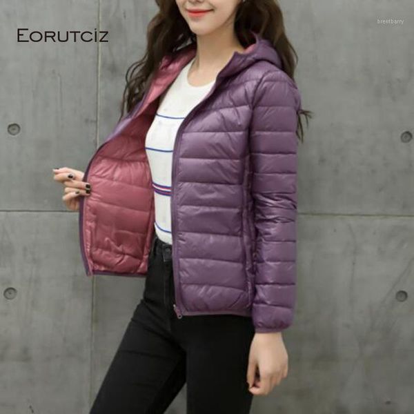

eorutci winter plus size 4xl down coat women ultra light jacket slim double sided vintage black autumn short coat lm3671