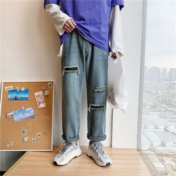 

ivs9r прямо ветхие моды бр аудиовходов брюки в versatilethin папина мужские трубки джинсы и джинсы модно и красивый capris мешковатые, Blue