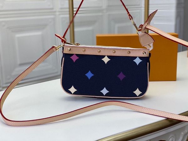 

2020 new fashion woman handbag brown colorful letter strap cross body bag woman small bag clutch coin purse ing