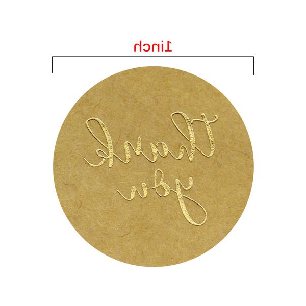 

100-500pcs thank golden kraft font festival you decorative tags envelope christmas stickers scrapbooking
