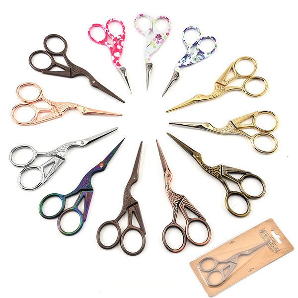 

metal vintage style scissor stainless steel multicolor home crane scissors fit yarn tea threadhead cross embroidery tool durable dhl