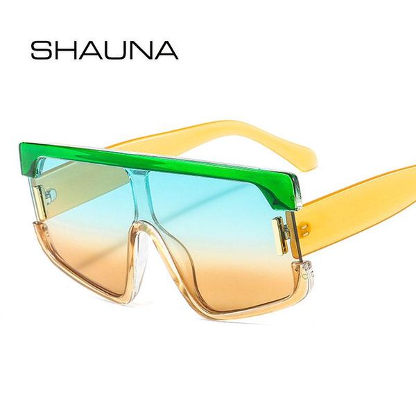 

sunglasses shauna rivets oversize women contrast color personality one-piece square trendy big frame glasses uv400, White;black