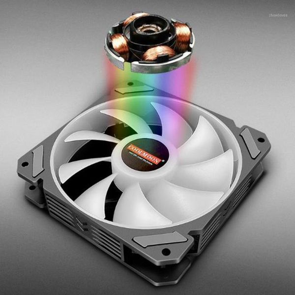 

rgb computer case fans 120mm led air cooling silent remote control diy pc cooler1