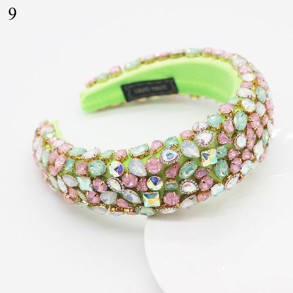 

fashion shiny crystal full rhinestone headband wide head hoop women party hairband stretchy turban headwrap hair accessories q sqciqf