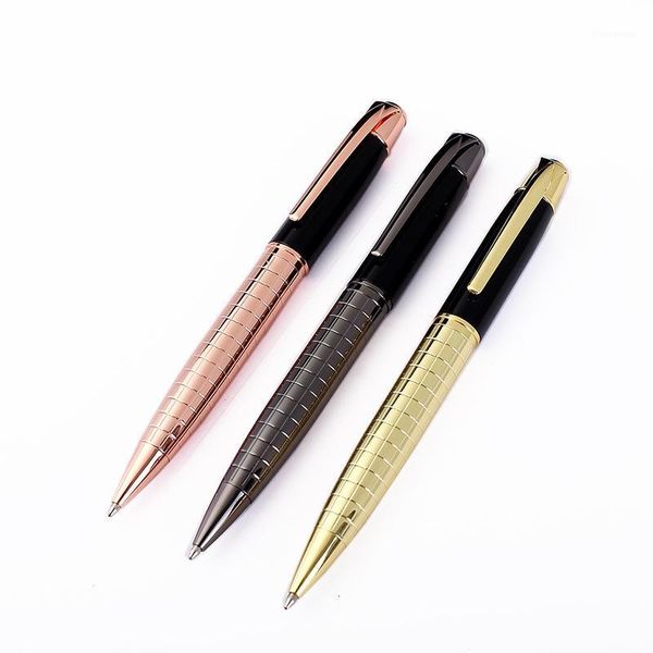 

1.0mm creative metal luxury ball point pen black ink business signatue writing ball pen gift office supplies 037631, Blue;orange