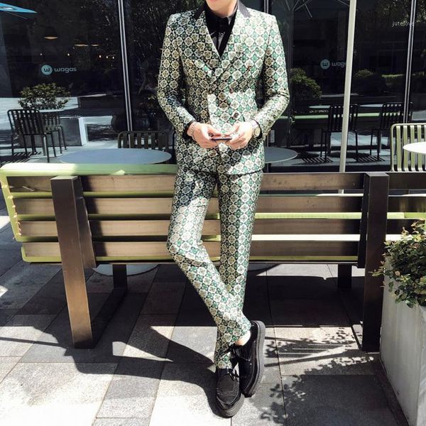 

british wedding for terno slim fit jacquard men business gentleman 3 piece suits mens ternos masculino1, White;black