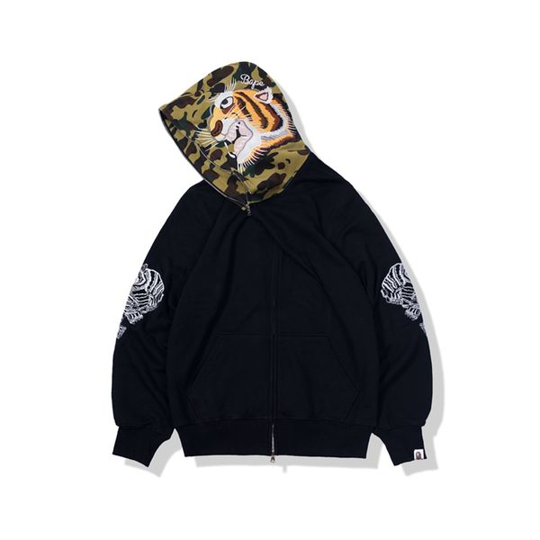 

men s clothing new men's women lovers sportwear coat jogger tracksuit zipper fleece sweatshirt crewneck bird black hip hop hoodie men
