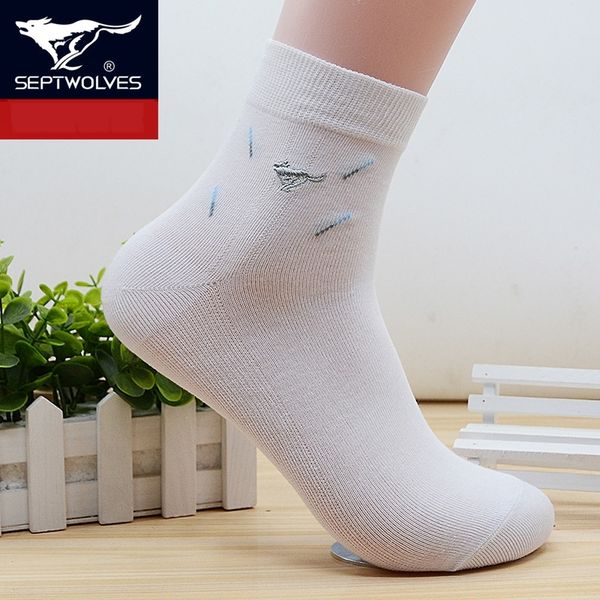 

seven wolf business spring and summer fashion casual men's medium socks cotton tube cotton socks 00471 ugyoy, Black