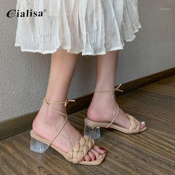 

sandals cialisa summer shoes 2021 brand design crystal high heel square toe fashion outdoor stripe women sandals1, Black