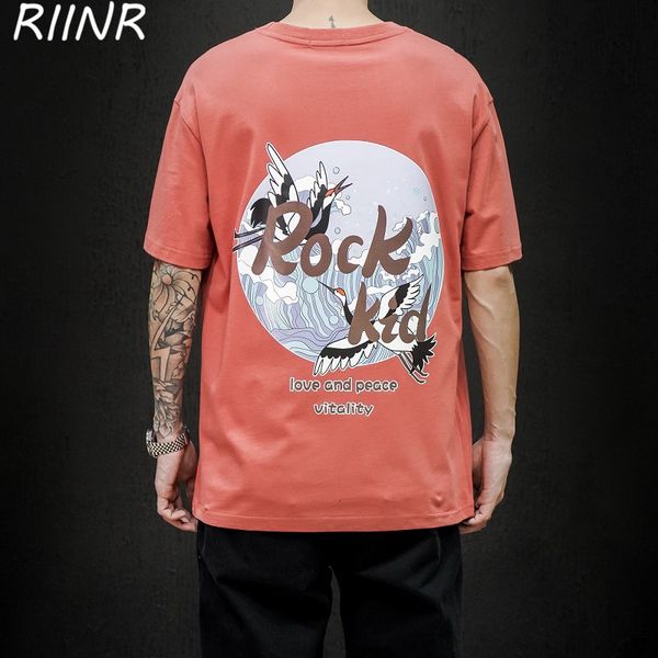 

riinr 2020 summer new three-color fashion creative printed short-sleeved t-shirt m-5xl sport hooded sweatshirt hoodie