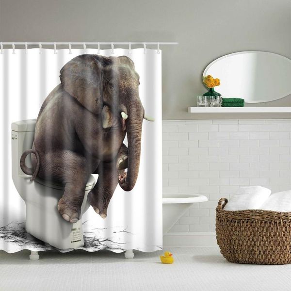 

shower curtains waterproof polyester fabric curtain for bathroom cartoon animal bath long large 180x200cm 3d blackout
