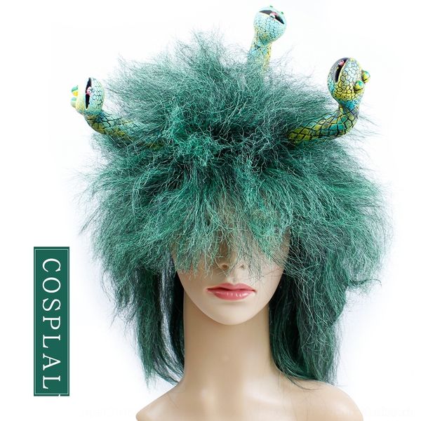 

k0ynz halloween cosplay snake girl head drama mei dusha hood stage prop wig character wig performance props anime cover dress s95el