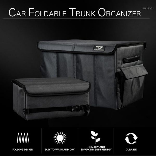 

car organizer trunk by mofan | waterproof bottom| foldable cargo storage tool bag for cars suv, truck, minivan1