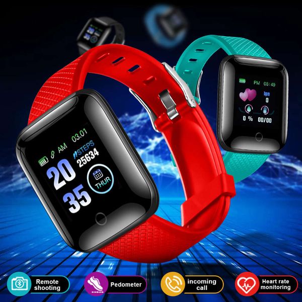 

men's women's sports smart watch, wristband with heart rate monitor, bluetooth, suitable for ios and android, 2020