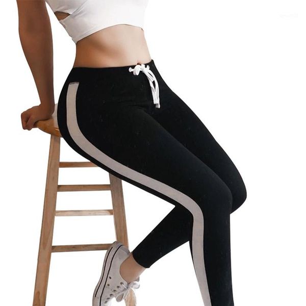

women's leggings women high waist quick fitness pants 2021 color dry running trousers elastic comfortable1, Black