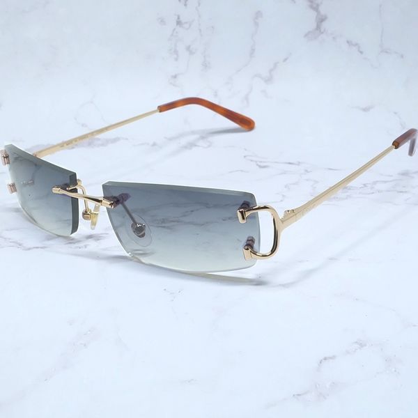 

c luxury rimless sunglasses eyewear wire men rapper carter r women summer sun etmqw glasses metal shades prescription wopnc, White;black