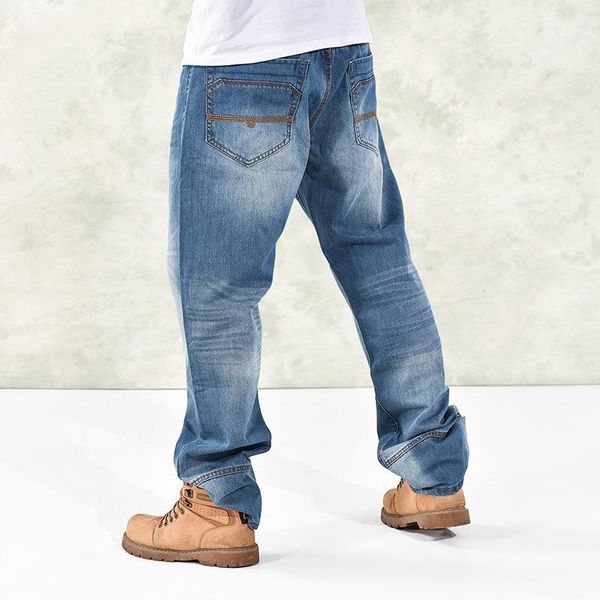 

new fashion baggy pants men harem pants jeans men baggy hip hop jeans pluse bigger size 30-42 44 461, Blue