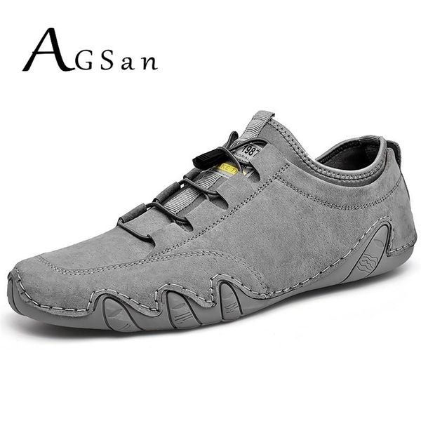 

men shoes suede leather casual from italian luxury brand driving big size 48 47 outdoor flats krasovki man 220303, Black