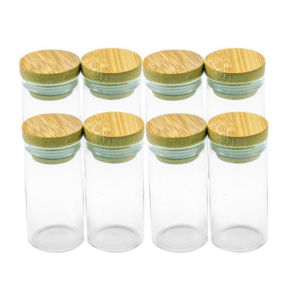 

25ml glass bottles with bamboo small transparent clear mini empty glass vials jars gift pack for wedding holiday bbyqog