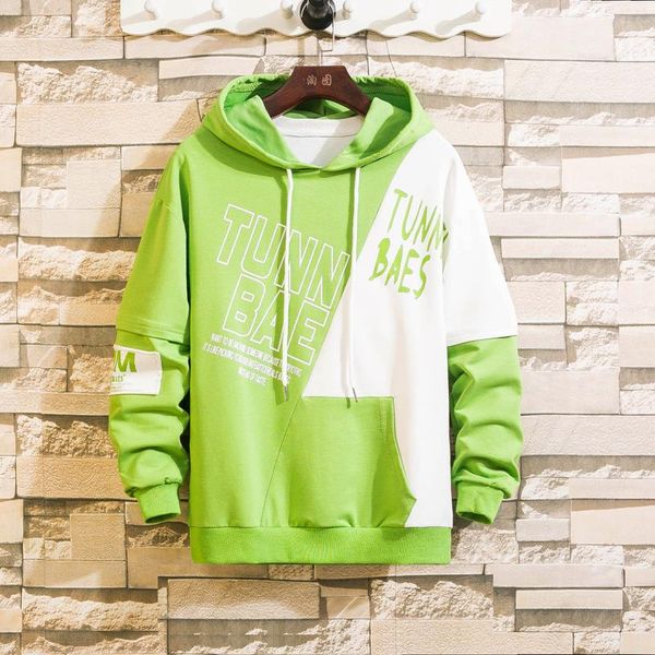 

sweatshirts spring 2020 handsome new men's hoodie sleeve hooded korean version men youth fashion long autumn streetwear esqnh, Black