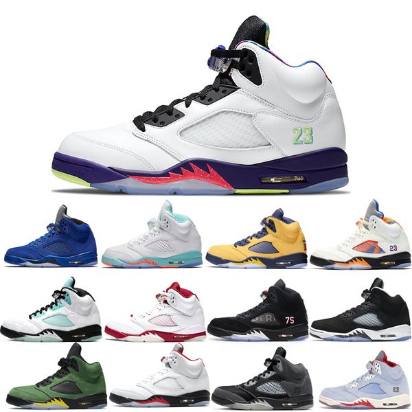

basketball shoes 5s for men 3 space jam oreo metallic silver laney royal international flight ice fire red wings what the white stealth snea, White;red