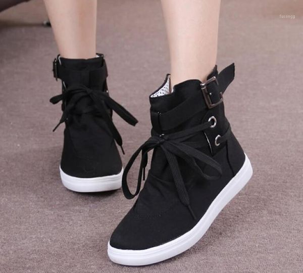 

new ladies fashion high-heeled elegant shose spring autum cancise pumps winter comfortable lace-up wedges women boots shoes1, Black