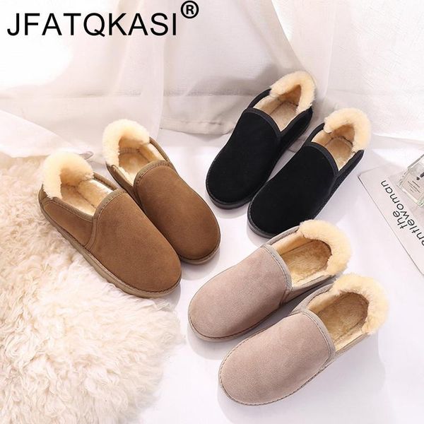 

women boots winter snow shoes woman round toe plus velvet thick ankle boots plush inside fashion warm flat ladies shoes 2020 new, Black