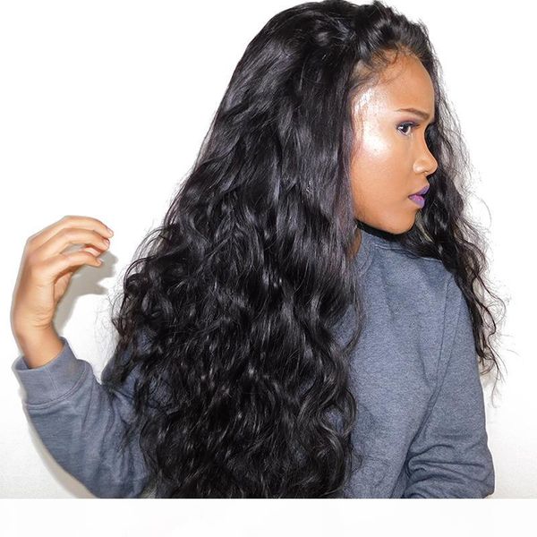 

body wave brazilian remy hair full lace human hair wigs 130 density 150 density with baby hair pre-plucked hairline bleached knots, Black;brown