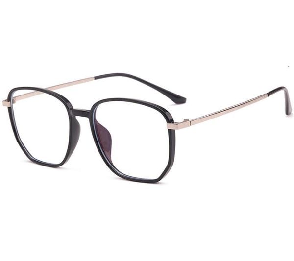 

2021 new tr90 fashion eyeglasses anti-blue light vintage spectacles clear eye glasses wholesale polygon retro fill prescription eyewear o1nv, White;black