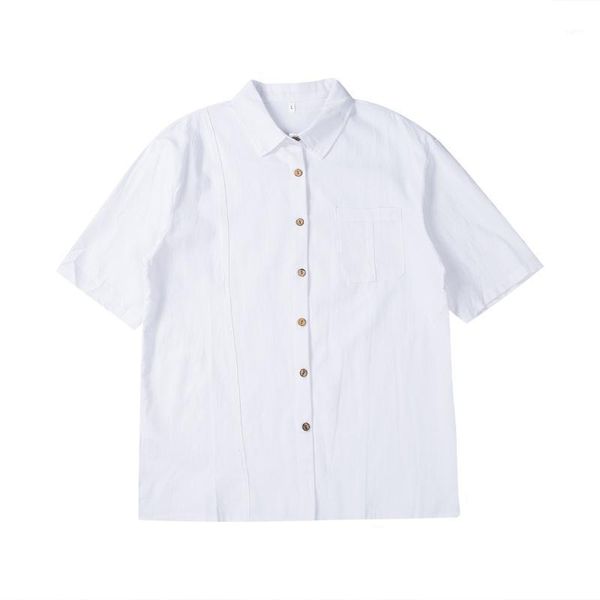 

mens fashion linen loose shirt casual summer shirt male breathable soft v-neck beach holiday plus size -3xl1, White;black