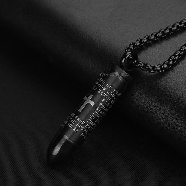 

necklaces mens stainless steel punk chain necklaces couples pendant steel jewelry on the neck gifts for male accessories, Silver