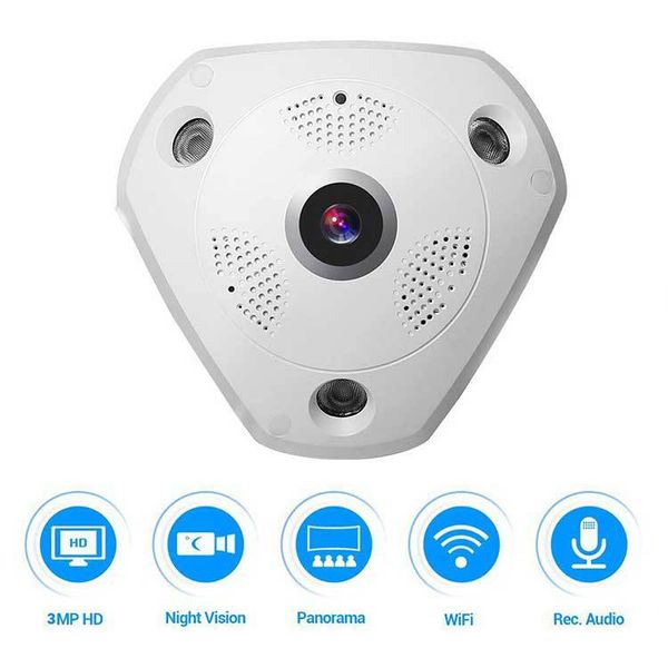 

security surveillance 360 degree panoramic camera wireless wifi network camera fisheye mobile phone remote surveillance multi-function