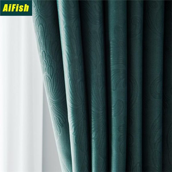 

european american blackout solid color embroidered curtains high precision bedroom living room luxury curtains balcony tm089-4