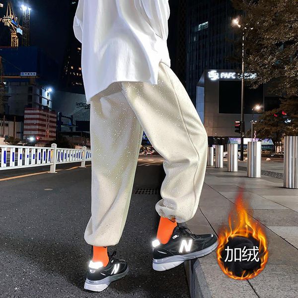 

2021 new inverno novas chegadas esportes calas de hip dos homens na moda marca grande reta solto p camuflagem quente frete qptg, Black