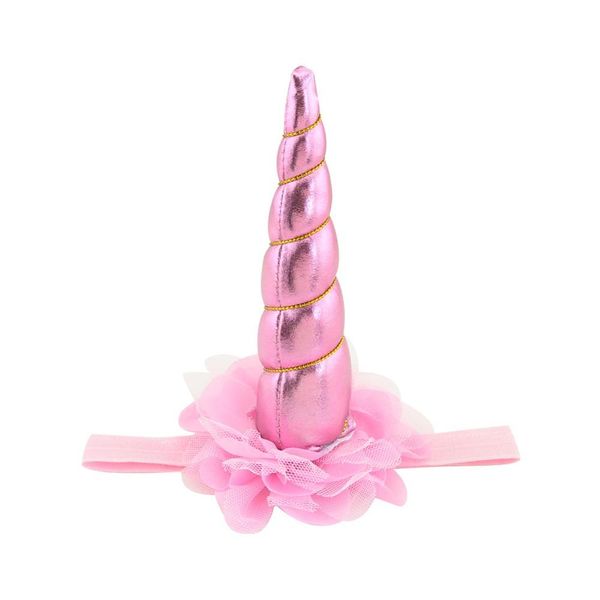 

12pcs/lot chiffon flower girls headband elastic hairband flowers headband with horn kids headwear hair accessories 869 q bbykhe