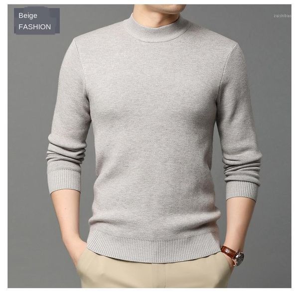 

men's sweaters half high colleneck thickened autumn and winter youth korean edition warm bottom knitwear men's wea1, White;black