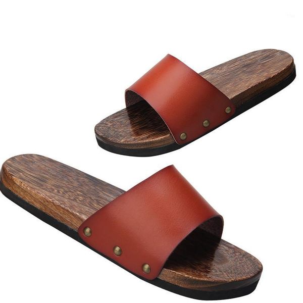 

whoholl geta anime anime cosplay costumes japanese geta sandals summer sandals men flat wooden shoes slippers flip-flops1, Black