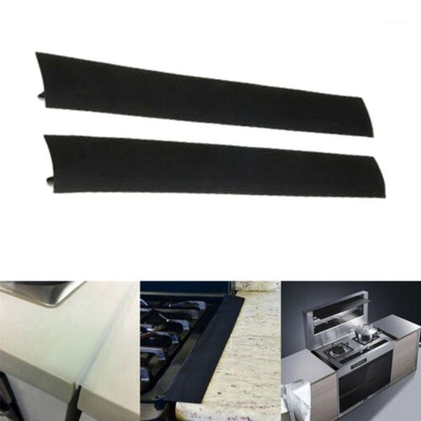 

21 inches flexible stove counter gap cover silicone rubber kitchen oil-gas slit filler heat resistant mat oil dust water seal1