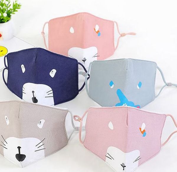 

cartoon foldable anti printed student children cotton dust masks washable face mouth mask kka7842