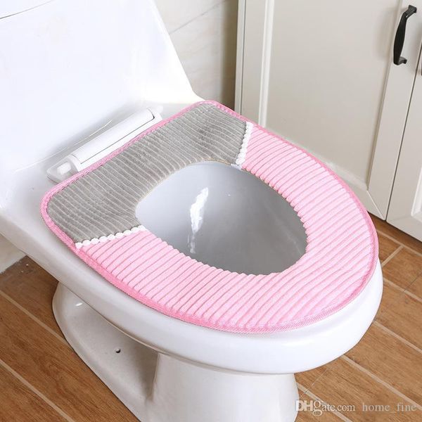 

new set warm soft washable toilet seat cover mat set for home decor closestool mat seat case toilet lid cover accessories