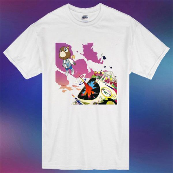 

new kanye west graduation album famous rapper white t shirt size s 3xl t shirt discount % t shirt for 's sport hooded sweatshirt hoodie
