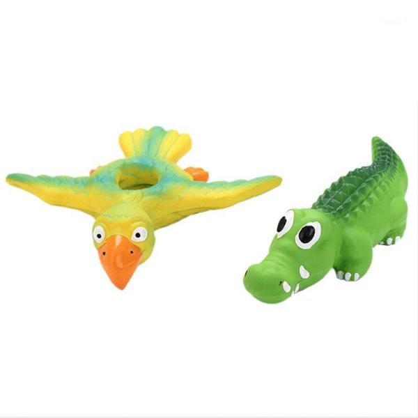 

bird crocodile latex chew dog toy squeaky sound play toys1
