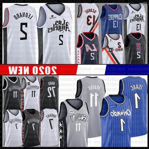 

kawhi paul 2 george leonard basketball jersey clipper net kevin kyrie durant irving 72 biggie jonathan 1 isaac magics la\rclippers\r11